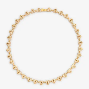 10mm Iced Broken Heart Allway Chain - Gold