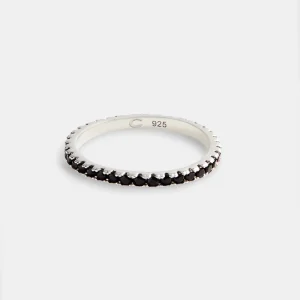2mm 925 Black CZ Tennis Ring