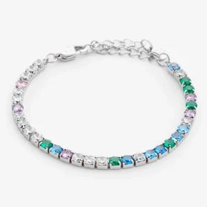 4mm Iced Multi Colour Tennis Bracelet