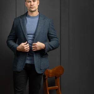Kavanagh Blue Tweed Classic Fit Jacket